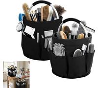 Carrito de limpieza plegable, 2 unidades, color , con 6 compartimentos exteriores