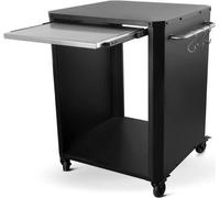 Carrito de parrilla COZZE con tabla de cortar, 77 x 66,5 x 82,5 cm, placa de acero inoxidable de 43x35 cm, 4 ruedas con freno