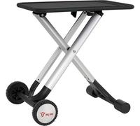 Carrito de parrilla plegable | Negro, 65 x 41 x 65 cm | Mesa auxiliar de aluminio con superficie de trabajo de metal | Carrito con ruedas, mesa para barbacoa y cocina para exteriores, carrito plegable