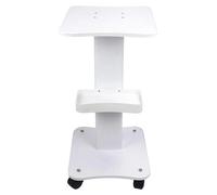 Carrito de servicio móvil, con superficie antideslizante, ruedas giratorias de 360°, color blanco