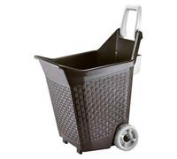 Carrito multiusos "Kart", 76 litros, dimensiones 59x50x72 cm - Color chocolate