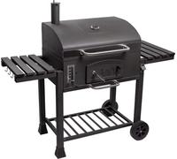 Carrito para barbacoa de carbón – Estación de barbacoa móvil con cenicero, termómetro y abrelatas – Ideal para jardín, camping y actividades al aire libre