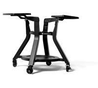 Carrito para barbacoa Joe Jr - 35 cm de altura - Dos estantes plegables - Negro - Para parrilla portátil