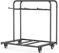 Carrito para guardar sillas plegables, con capacidad para 5 mesas y 14 sillas, con una carga máxima de 400 libras y ruedas