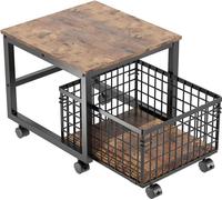 Carrito para microondas: estante de almacenamiento con ruedas, ruedas con freno, cesta plegable, ideal para la cocina