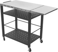 Carrito para parrilla - Carrito para barbacoa - Mesa para parrilla - Carrito de servicio - Carrito para cocina exterior - Acero inoxidable