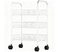 Carrito utilitario con ruedas de 2/3/4/5 niveles para organización de cocina, con estructura totalmente metálica y cestas de alambre extraíbles. Estantes de almacenamiento reforzados para baño y lav