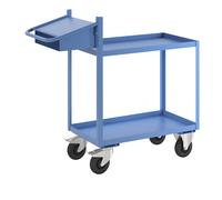 Carro auxiliar de montaje eurokraft pro, con fondos de cubeta, panel para escribir y compartimento