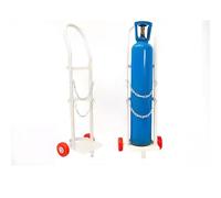 Carro cilíndrico de gas con ruedas, carro de tanque de oxígeno ligero, plataforma de soldadura para un fácil transporte y almacenamiento