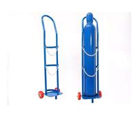 Carro cilíndrico de gas ligero de acero inoxidable con ruedas, carrito de soporte para tanque de oxígeno y cadena de seguridad, plataforma de soldadura portátil para un fácil transporte y