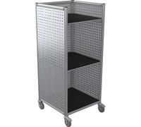 Carro con pisos TOWER con perfil de aluminio L x A x H 724 x 724 x 1700 mm