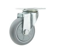 Carro con Ruedas for Servicio Pesado, Ruedas giratorias con Bloqueo de 3/4/5 Pulgadas, Rueda de Carro, Transportador de carretilla Industrial de Alta Carga, Rueda de Goma(1pc swivel wheel,5 Inch)