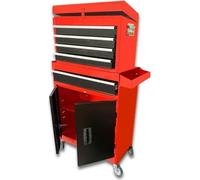 Carro de herramientas con 7 cajones de metal, compartimento de almacenamiento vacío, dimensiones 103x52x29 cm, carga máxima 45 kg