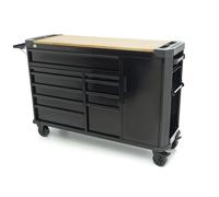 Carro de herramientas HBM de 10 cajones de 147 cm en negro
