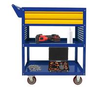 Carro de herramientas para taller, 181,44 kg, color azul