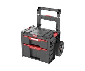 Carro de herramientas portátil con cajones: la caja de herramientas Qbrick combina 2 cajones espaciosos con capacidad de 9,5 y 12 L, perfecto para herramientas y accesorios.