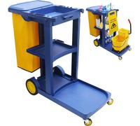 Carro de limpieza con tapa, carro de limpieza con ruedas, carro de limpieza de gran capacidad con bolsa Oxford, carro de limpieza e higiene para oficinas, etc