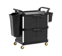 Carro de limpieza industrial - bloqueable - 150 kg - 3 estantes | ulsonix