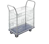 Carro de rejilla, rejilla lateral galvanizada con manijas de acero inoxidable