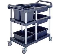 Carro de servicio con ruedas. Carro de limpieza para restaurantes, diseñado para residuos de platos y alimentos (modelo 1)