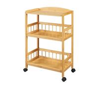 Carro de servicio huddinge 3 niveles bambú 80x53x30cm - natural [en.casa]