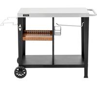 Carro de servicio para barbacoa "gelia" 117 x 59 cm - acero inoxidable - negro