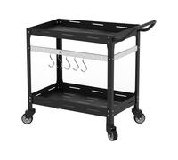 Carro de servicio para jardín bard 72x77x38 cm - negro [casa.pro]