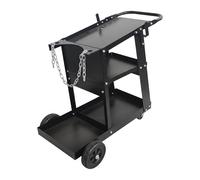 Relaxdays Carro para soldar negro,plata