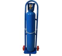 Carro de tanque de oxígeno, soporte cilíndrico resistente para soldadura de gas médico, carro portátil con correa, fácil transporte