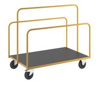 Carro de transporte para planchas con 3 arcos tubulares firmemente soldados