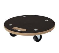 Carro de Transporte Redondo Ø38cm con Base Antideslizante Color Negro