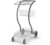 Carro de transporte y de limpieza C-LINE Kongamek, con cestos y soporte para bolsas de basura
