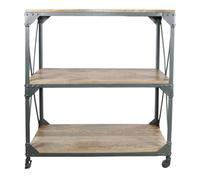 Carro Estantería Mirebel - Misterwils Furniture For Free Souls 90x100x46 Gray,natural 100x90x46