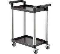 Carro multiusos de 136 kg, de 2 niveles, carro de servicio, carro de herramientas, dimensiones: 800 x 410 x 945 mm