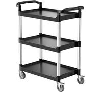 Carro multiusos de 136 kg, de 3 niveles, para servicio y herramientas, con dimensiones de 880 x 410 x 990 mm