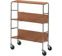 Carro para archivadores con baldas, cromado HelgeNyberg, 3 pisos, L x A x H 800 x 340 x 1060 mm