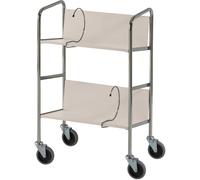 Carro para archivadores, cromado HelgeNyberg, 2 pisos, L x A x H 550 x 340 x 840 mm
