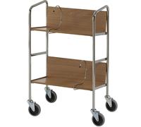 Carro para archivadores, cromado HelgeNyberg, 2 pisos, L x A x H 550 x 340 x 840 mm