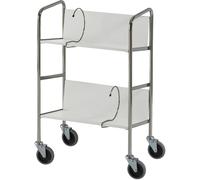 Carro para archivadores, cromado HelgeNyberg, 2 pisos, L x A x H 550 x 340 x 840 mm