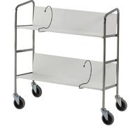 Carro para archivadores, cromado HelgeNyberg, 2 pisos, L x A x H 800 x 340 x 840 mm