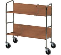 Carro para archivadores, cromado HelgeNyberg, 2 pisos, L x A x H 800 x 340 x 840 mm