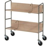 Carro para archivadores, cromado HelgeNyberg, 2 pisos, L x A x H 800 x 340 x 840 mm