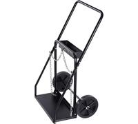 Carro para cilindros de soldadura doble, para oxígeno y acetileno, con ruedas sólidas de 10 pulgadas