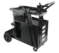 Carro para herramientas de soldadura - Carro para electrodos - Carro de transporte para soldadura - Carro para soldadura - Carro para herramientas de soldadura - Con 4 compartimentos de almacenamiento