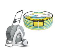 Carro para manguera de jardín, 1/2", 45 metros + Manguera de jardín Vartco Professional, 1/2", 20 metros, marca Agaplast