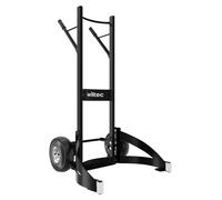 Carro para neumáticos Wiltec, con capacidad de hasta 200 kg y sistema de volcado, carro de transporte con ruedas de poliuretano, carro para neumáticos con brazos de sujeción ajustables