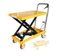 Carro plegable de mesa de elevación hidráulica, capacidad de 440 libras, altura de elevación de 28.3 pulgadas, 4 ruedas, plataforma para manejo de materiales, elevación de motocicleta y transporte