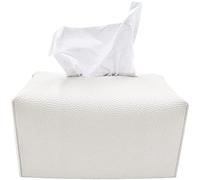 Carrotez Funda para Caja de pañuelos, [Refinado] Moderno Soporte Rectangular de Piel sintética para Caja de pañuelos, Soporte Decorativo para encimera de tocador de baño, mesitas de Noche, Escritorio