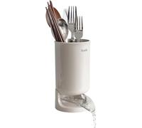 carrotez Soporte de secado de utensilios para encimera de cocina, autodrenante, cubiertos pequeños, soporte escurridor de cubiertos, beige, 1 unidad