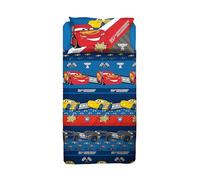 Cars - Juego de sábanas para Cama Individual, Juego de Cama Individual Disney, sábana encimera, sábana Bajera, Funda de Almohada, Disney, 100% algodón, Producto Oficial